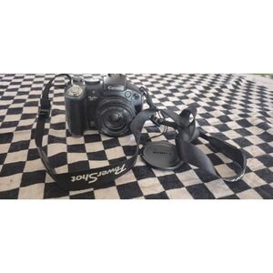 Canon PowerShot S5 IS 8MP Digital Camera 12x Zoom Tested Lcd Flip Out Screen
